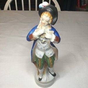 Vintage 9" Tall L & M Colonial Male Figurine Porcelain Knick Knack